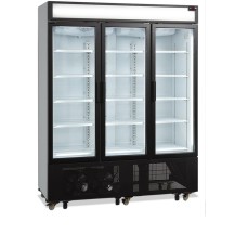 Szafa chłodnicza na napoje 3 drzwiowa, przeszklona z plafonem, Pojemność 825 litrów, 1600x730x2073 Tefcold FSC1600H