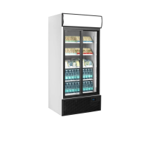 Szafa chłodnicza na napoje 2 drzwiowa, przeszklona z plafonem, Pojemność 462 litrów, 890x740x1990 Tefcold FSC890S