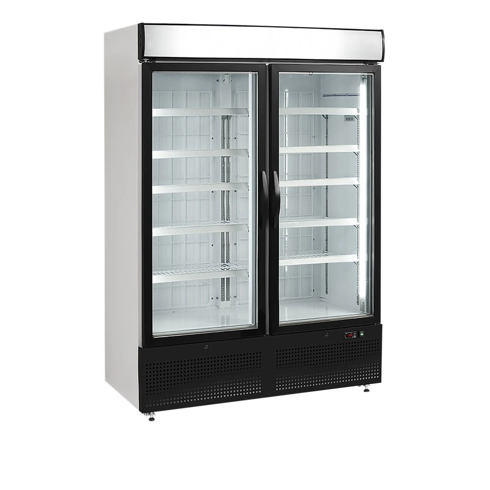 Zamrażarka ekspozycyjna 2 drzwiowa z plafonem, 1370x720x2020, Pojemność 930 litrów, Tefcold NF5000G