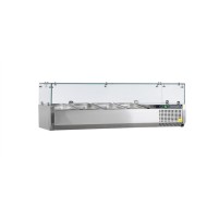 Nadstawka chłodnicza przeszklona 5 x GN1/4, Pojemność 32 litrów, 1200x335x225 Tefcold VK33-120
