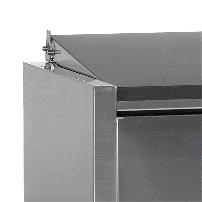 Nadstawka chłodnicza z pokrywą nierdzewną 7 x GN1/4, Pojemność 44 litrów, 1500x335x260 Tefcold VK33-150 S/S LID