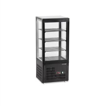 Witryna ekspozycyjna nablatowa czarna, Pojemność 78 litrów, 428x386x1000 Tefcold UPD80-BLACK