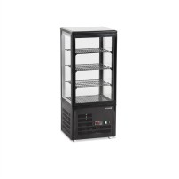 Witryna ekspozycyjna nablatowa czarna, Pojemność 78 litrów, 428x386x1000 Tefcold UPD80-BLACK