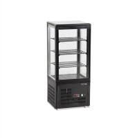 Witryna ekspozycyjna nablatowa czarna, Pojemność 78 litrów, 428x386x1000 Tefcold UPD80-BLACK