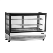 Witryna chłodnicza nablatowa czarna, 900x560x670, Pojemność 88 litrów, Tefcold LCT900F/BLACK