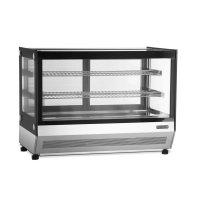Witryna chłodnicza nablatowa czarna, 900x560x670, Pojemność 88 litrów, Tefcold LCT900F/BLACK