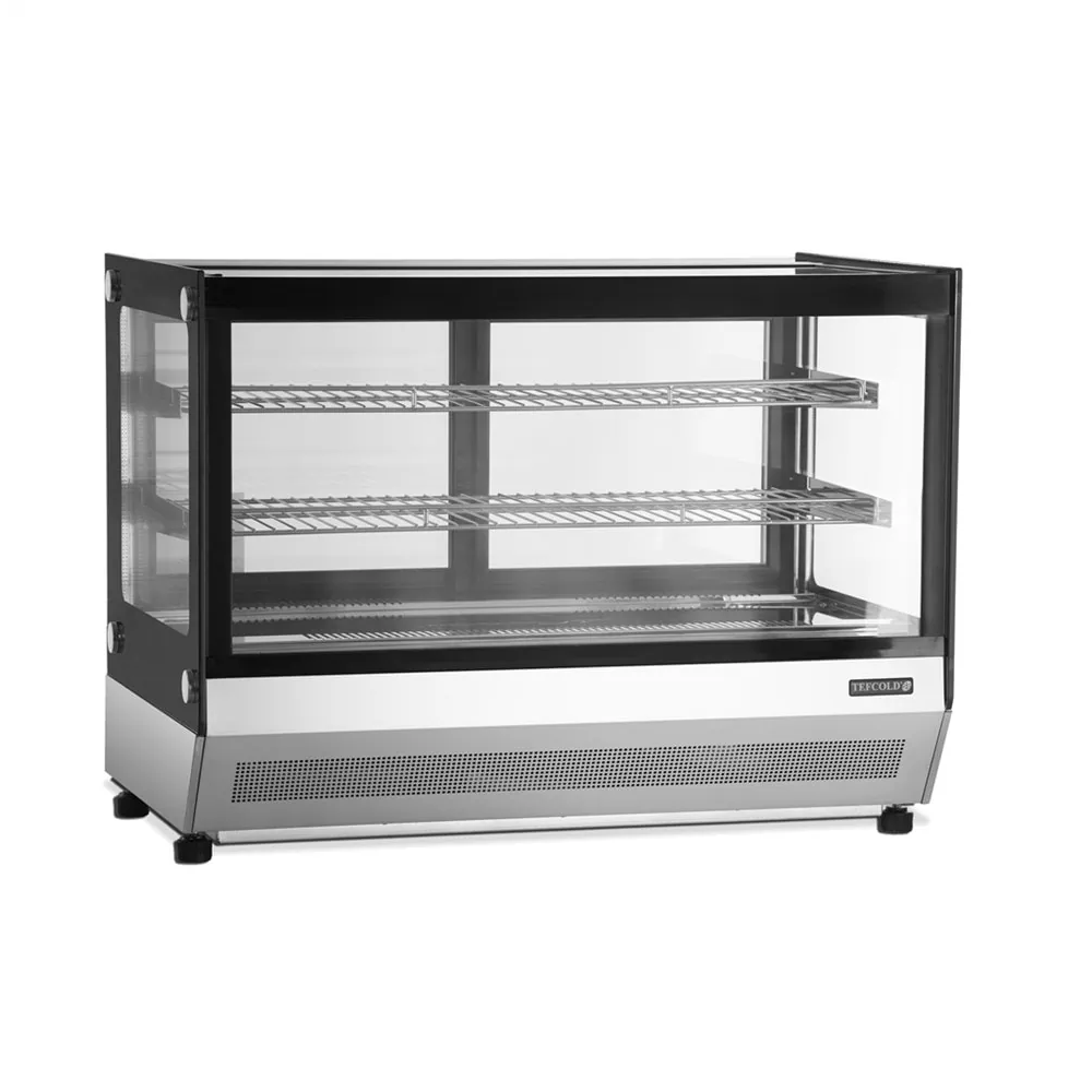 Witryna chłodnicza nablatowa czarna, 900x560x670, Pojemność 88 litrów, Tefcold LCT900F/BLACK