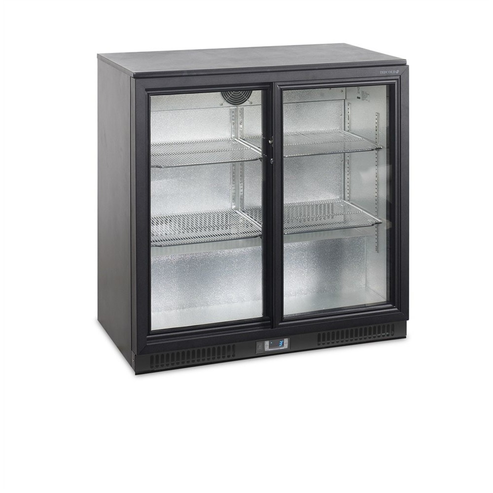 Chłodziarka barowa na napoje 2 drzwiowa drzwi suwane, 900x515x900, Pojemność 188 litrów, Tefcold BA20S