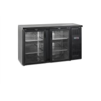 Stół chłodniczy barowy 2 drzwiowy, drzwi przeszklone, Pojemność 277 litrów, 1462x513x860 Tefcold CBC210G