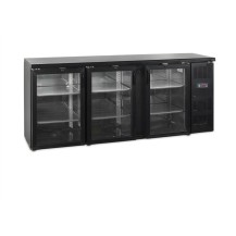 Stół chłodniczy barowy 3 drzwiowy, drzwi przeszklone, Pojemność 442 litrów, 2002x513x860 Tefcold CBC310G