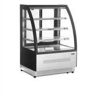 Witryna chłodnicza cukiernicza czarna, 905x745x1360, Pojemność 158 litrów, Tefcold LPD900C/BLACK