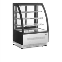 Witryna chłodnicza cukiernicza czarna, 905x745x1360, Pojemność 158 litrów, Tefcold LPD900C/BLACK