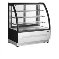 Witryna chłodnicza cukiernicza czarna, 1205x745x1360, Pojemność 218 litrów, Tefcold LPD1200C/BLACK