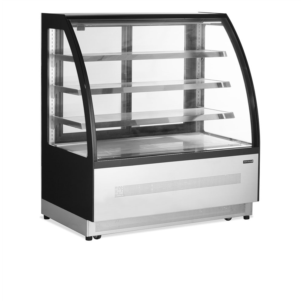 Witryna chłodnicza cukiernicza czarna, 1205x745x1360, Pojemność 218 litrów, Tefcold LPD1200C/BLACK