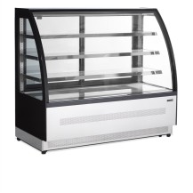 Witryna chłodnicza cukiernicza czarna, 1505x745x1360, Pojemność 277 litrów, Tefcold LPD1500C/BLACK