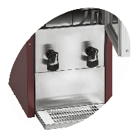 Dystrybutor do wina z kranem, nablatowy, pojemność 20L, 392x595x1120 Tefcold DKS95-2/20L