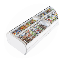 Zamrażarka skrzyniowa wyspowa do supermarketu, 2150x1465x930, Pojemność 1255 litrów, Tefcold TWIN 220-F