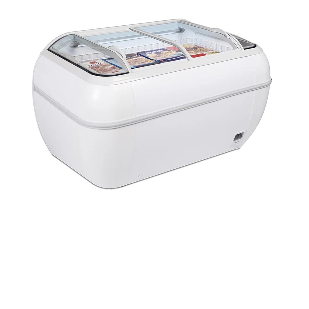 Zamrażarka / lodówka skrzyniowa wyspowa do supermarketu, 1470x812x915, Pojemność 334 litrów, Tefcold TWIN HEAD-CF