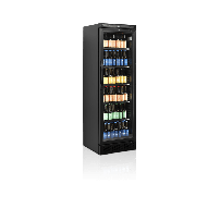 Witryna na napoje i butelki czarna, 595x640x1840, Pojemność 347 litrów, Tefcold CEV425 BLACK