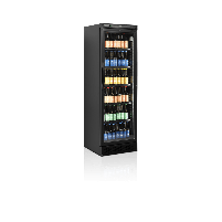 Witryna na napoje i butelki czarna, 595x640x1840, Pojemność 347 litrów, Tefcold CEV425 BLACK
