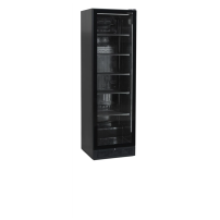 Witryna chłodnicza na napoje, czarna, Pojemność 347 litrów, 595x595x1990 Tefcold SCU1425 FRAMELESS