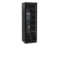 Witryna chłodnicza na napoje, czarna, Pojemność 347 litrów, 595x595x1990 Tefcold SCU1425 FRAMELESS