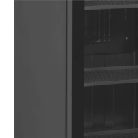 Witryna chłodnicza na napoje, czarna, Pojemność 347 litrów, 595x595x1990 Tefcold SCU1425 FRAMELESS