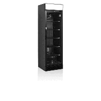 Witryna chłodnicza na napoje, czarna z plafonem, Pojemność 347 litrów, 595x640x1980 Tefcold CEV425CP BLACK