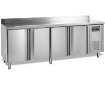 Stół mroźniczy 4 drzwiowy z rantem GN2/3, 2230x600x925, Pojemność 460 litrów, Tefcold SK6410BT/+ SP