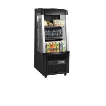 Witryna ekspozycyjna otwarta na napoje i produkty spożywcze, 640x640x1540, Pojemność 161 litrów, Tefcold ODC60 BLACK