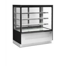Witryna chłodnicza cukiernicza, czarna, Pojemność 258 litrów, 1205x745x1350 Tefcold LPD1203F/BLACK