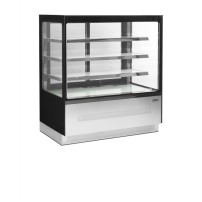 Witryna chłodnicza cukiernicza, czarna, Pojemność 258 litrów, 1205x745x1350 Tefcold LPD1203F/BLACK