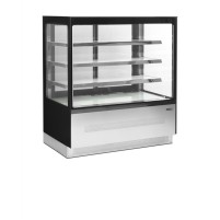 Witryna chłodnicza cukiernicza, czarna, Pojemność 258 litrów, 1205x745x1350 Tefcold LPD1203F/BLACK