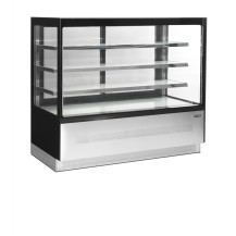 Witryna chłodnicza cukiernicza, czarna, Pojemność 400 litrów, 1505x745x1350 Tefcold LPD1503F/BLACK