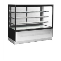 Witryna chłodnicza cukiernicza, czarna, Pojemność 400 litrów, 1505x745x1350 Tefcold LPD1503F/BLACK