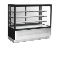 Witryna chłodnicza cukiernicza, czarna, Pojemność 400 litrów, 1505x745x1350 Tefcold LPD1503F/BLACK