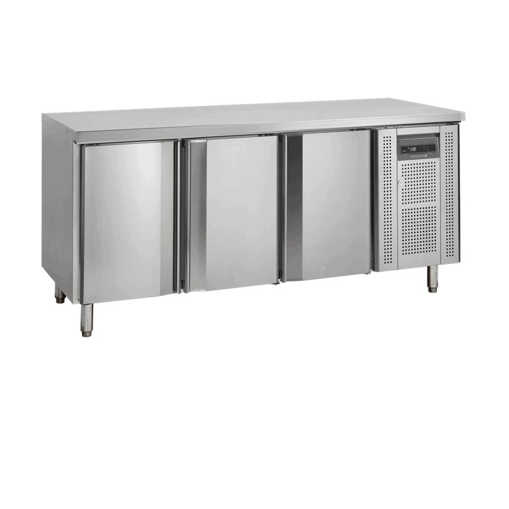 Stół mroźniczy 3 drzwiowy bez rantu GN1/1, 1795x700x880, Pojemność 402 litrów, Tefcold CF7310/-SP