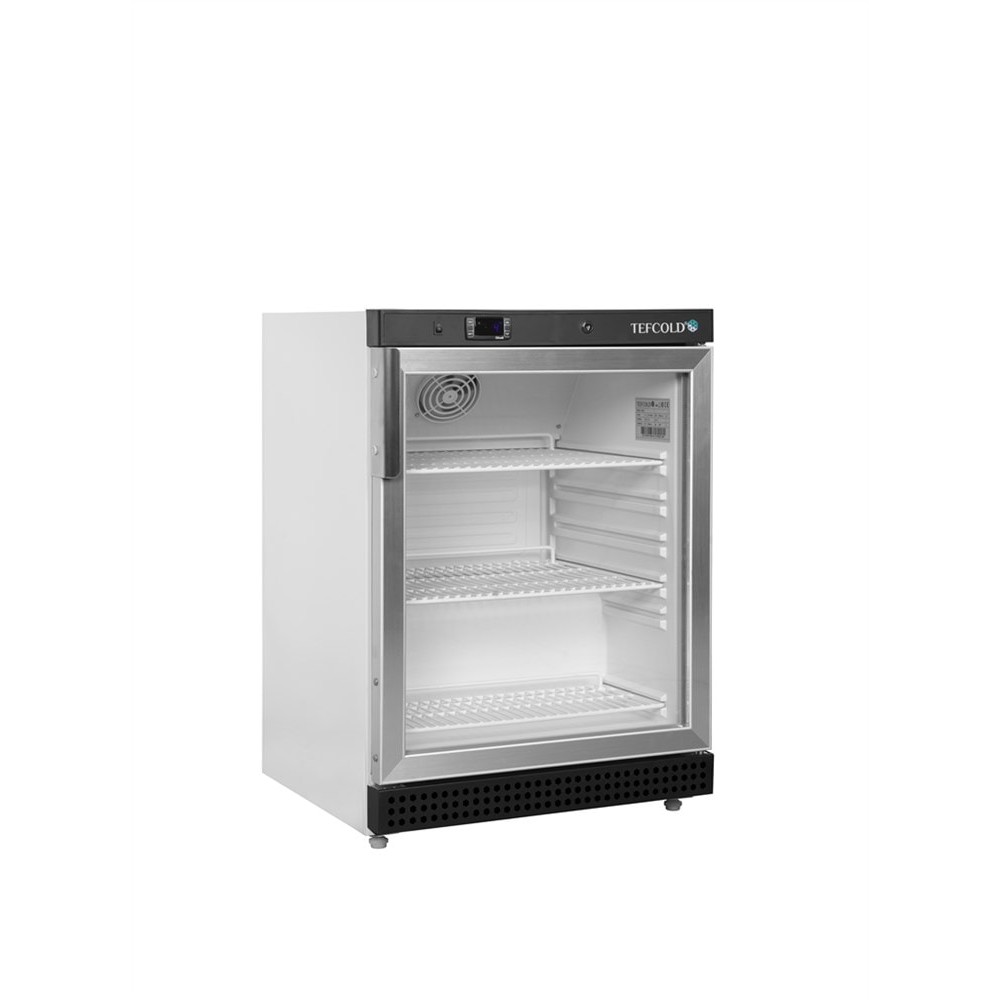 Szafa chłodnicza przeszklona podblatowa, 600x585x855, Pojemność 119 litrów, Tefcold UR200G