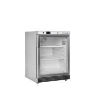 Szafa chłodnicza przeszklona podblatowa, obudowa ze stali nierdzewnej, Pojemność 119 litrów, 600x585x855 Tefcold UR200SG