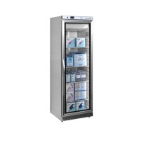 Szafa mroźnicza wolnostojąca przeszklona ze stali nierdzewnej, 600x585x1855, Pojemność 340 litrów, Tefcold UF400VSG