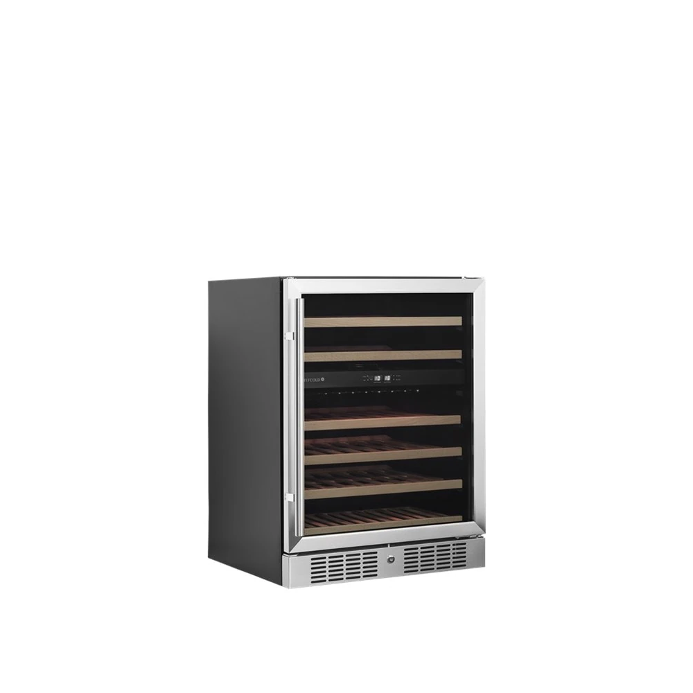 Szafa chłodnicza na wino 2 temperaturowa o pojemności 46 x 750ml, 595x570x820, Pojemność 131 litrów, Tefcold TFW200-2S