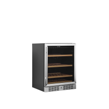 Szafa chłodnicza na wino 1 temperaturowa o pojemności 48 x 750ml, 595x570x820, Pojemność 141 litrów, Tefcold TFW200-S