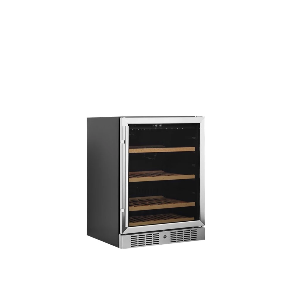 Szafa chłodnicza na wino 1 temperaturowa o pojemności 48 x 750ml, 595x570x820, Pojemność 141 litrów, Tefcold TFW200-S
