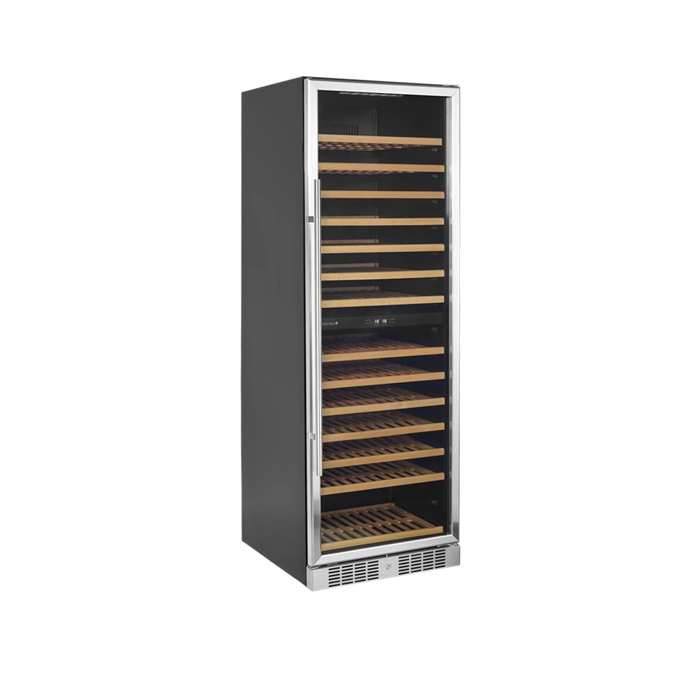 Szafa chłodnicza na wino 2 temperaturowa o pojemności 163 x 750ml, 595x680x1760, Pojemność 350 litrów, Tefcold TFW400-2S