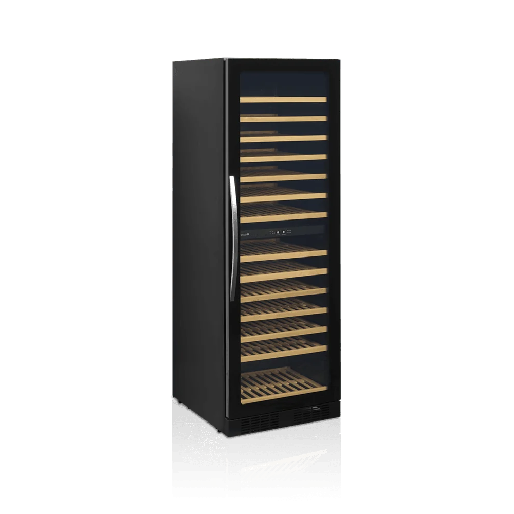 Szafa chłodnicza na wino 2 temperaturowa o pojemności 163 x 750ml, 595x680x1760, Pojemność 350 litrów, Tefcold TFW400-2F