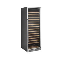 Szafa chłodnicza na wino 1 temperaturowa o pojemności 163 x 750ml, 595x680x1760, Pojemność 350 litrów, Tefcold TFW400-S