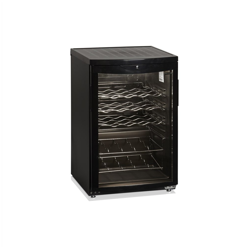 Lodówka na wino, podblatowa, pojemność 22 butelki 750ml, 503x567x775 Tefcold SC85 BLACK