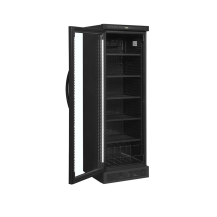 Witryna chłodnicza ekspozycyjna na butelki i napoje, 595x640x1840, Pojemność 347 litrów, Tefcold CEV425 BLACK L/H