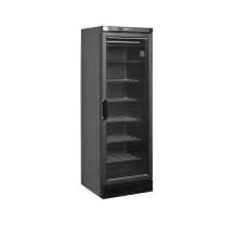 Szafa mroźnicza przeszklona, czarna, Pojemność 270 litrów, 595x640x1840 Tefcold UFSC371G Black