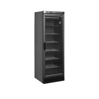 Szafa mroźnicza przeszklona, czarna, Pojemność 270 litrów, 595x640x1840 Tefcold UFSC371G Black